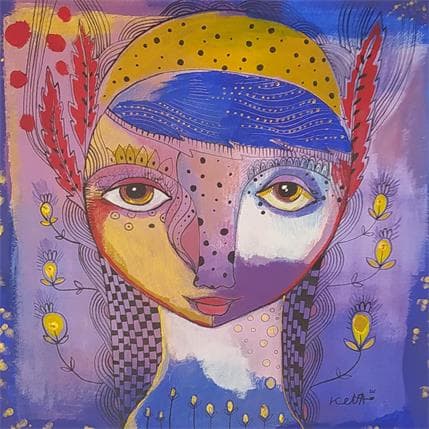 Peinture L'enfant Roi par Ketfa Laure | Tableau Art naïf Acrylique Paysages