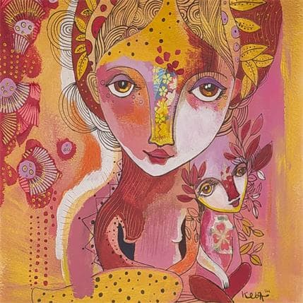 Peinture Protège-moi par Ketfa Laure | Tableau Art naïf Acrylique Portraits