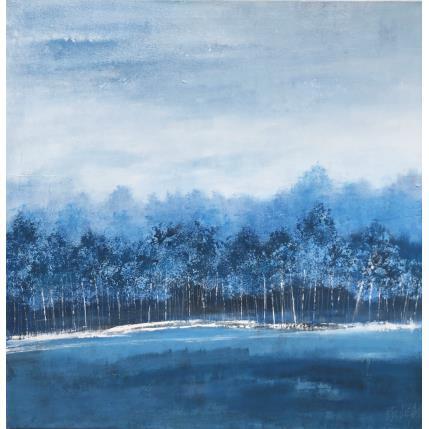 Peinture La foret s'éveille par Escolier Odile | Tableau Figuratif Acrylique Minimaliste, Paysages