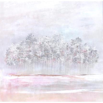 Peinture Douceur végétale par Escolier Odile | Tableau Figuratif Acrylique Minimaliste, Paysages, Scènes de vie