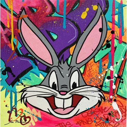 Peinture Buzz Bunny par Miller Jen  | Tableau Street Art icones Pop