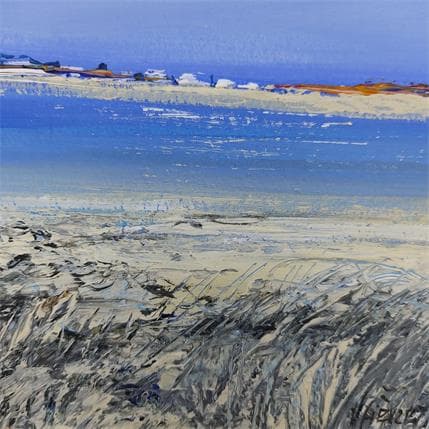 Peinture Herbes sur la plage par Fièvre Véronique | Tableau Figuratif Acrylique Marine