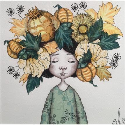 Peinture Violette par Blais Delphine | Tableau Art naïf Acrylique Portraits