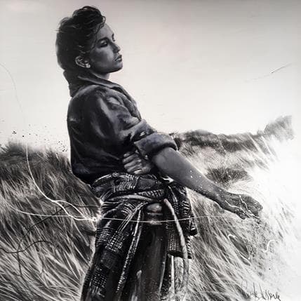 Peinture Face à la mer par Desserle Cecile | Tableau Figuratif Huile Portraits