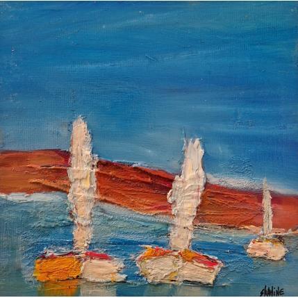 Peinture Grand bleu par Shahine | Tableau  Huile