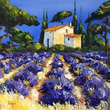 Peinture Lavandes en Provence par Sabourin Nathalie | Tableau  Huile