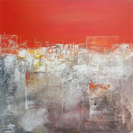 Peinture Ciel rouge par Fièvre Véronique | Tableau Figuratif Acrylique Paysages