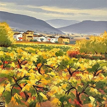 Peinture Next to the wineyards II par Requena Elena | Tableau  Huile