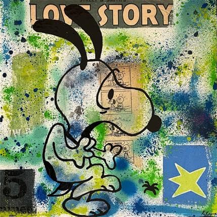Peinture Snoopy afraid par Kikayou | Tableau  Graffiti