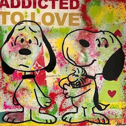 Peinture Addicted to Love par Kikayou | Tableau  Graffiti