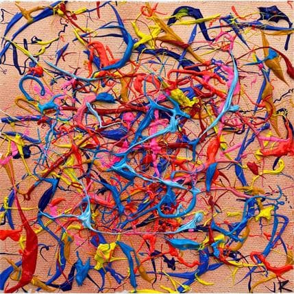 Peinture Les confidences oubliées par Cantin Rose | Tableau Abstrait Acrylique minimaliste