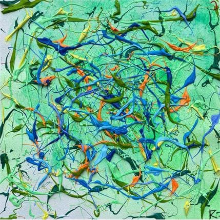 Peinture Les têtes-à-têtes par Cantin Rose | Tableau Abstrait Acrylique minimaliste