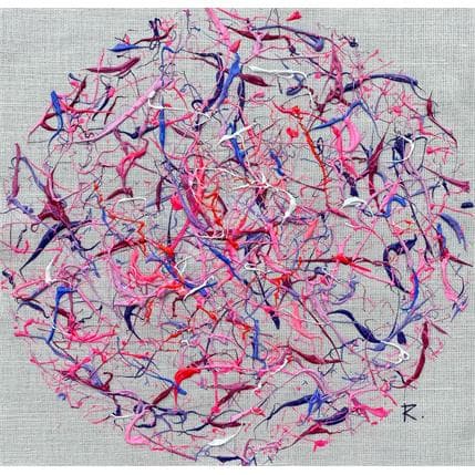 Peinture La vie en rose par Cantin Rose | Tableau Abstrait Acrylique minimaliste