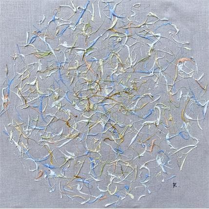 Peinture Commune présence par Cantin Rose | Tableau Abstrait Acrylique minimaliste