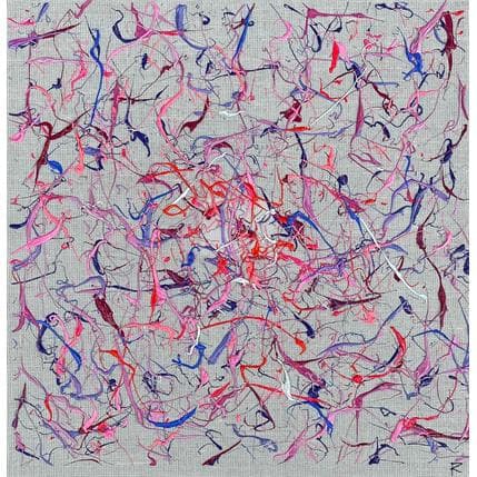 Peinture Une poésie de couleurs par Cantin Rose | Tableau Abstrait Acrylique minimaliste