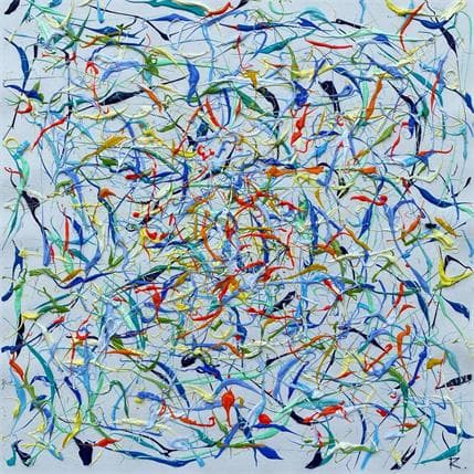 Peinture Au cirque par Cantin Rose | Tableau Abstrait Acrylique minimaliste