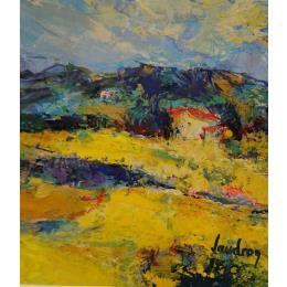 Painting La Bastide de Mireille by Vaudron | Painting Figurative Gouache Landscapes