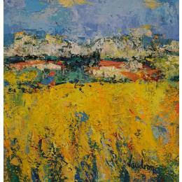 Painting Les grandes roches by Vaudron | Painting Figurative Gouache Landscapes, Pop icons