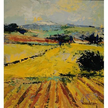 Painting La grande plaine vers le mont Ventoux by Vaudron | Painting Figurative Gouache Landscapes, Pop icons
