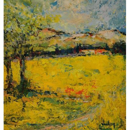 Painting Sur la route de Puget en Provence by Vaudron | Painting Figurative Gouache Landscapes