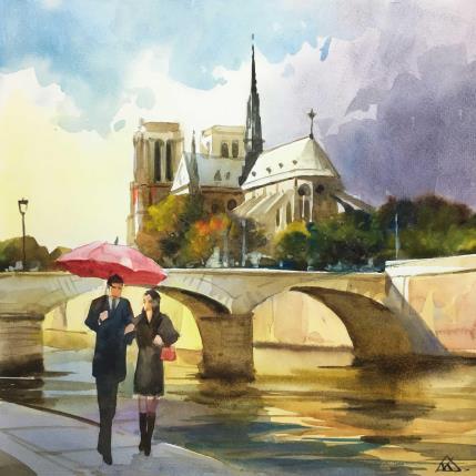 Peinture ST 03 par Khodakivskyi Vasily | Tableau Figuratif Aquarelle Urbain