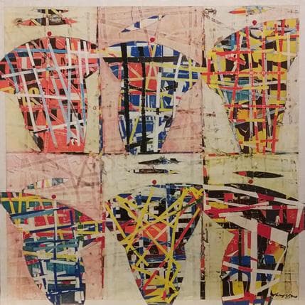 Peinture Donne moi ta main et prends la mienne par Vieux Thierry | Tableau Abstrait Acrylique Minimaliste