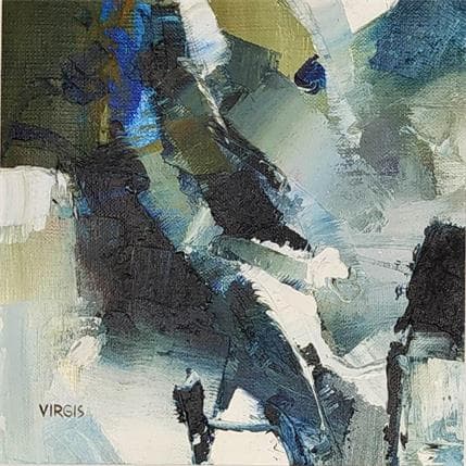 Peinture Merged with the sea par Virgis | Tableau Abstrait Huile Minimaliste