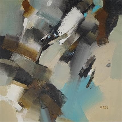Painting Flying space by Virgis | Painting Abstract Oil Minimalist