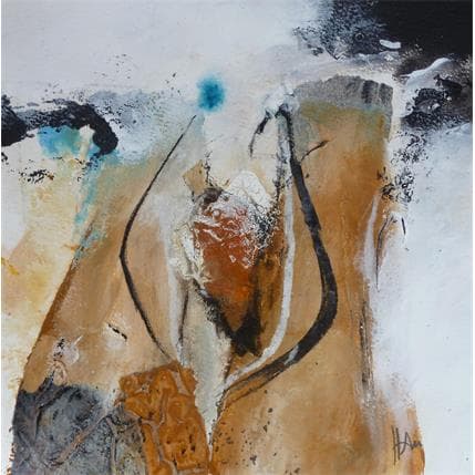 Peinture L'aube d'été par Han | Tableau Abstrait Minimaliste