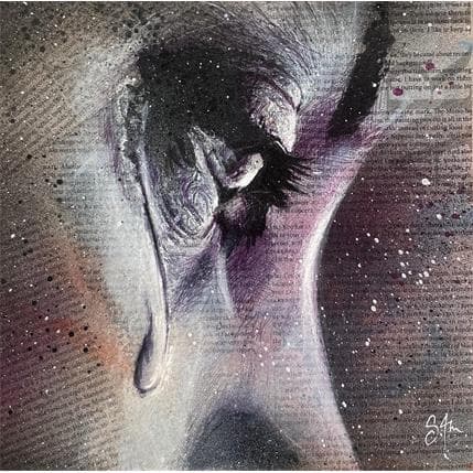 Peinture Tear Drop par S4m | Tableau Street Art Acrylique Portraits