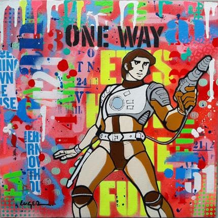 Peinture One way par Euger Philippe | Tableau Pop-art Acrylique, Collage, Graffiti Icones Pop, Portraits