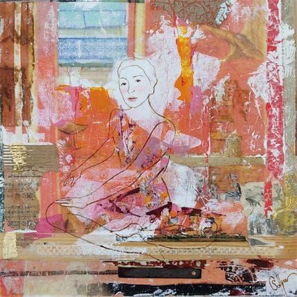 Peinture Cherfulness par Sablyne | Tableau Art Singulier Acrylique Portraits