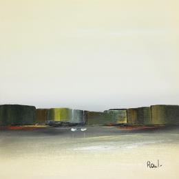 Painting Ambiance marine 23 by Roussel Marie-Ange et Fanny | Painting Abstract Oil Marine