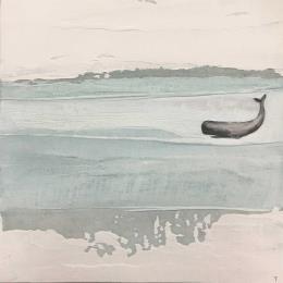 Peinture Effortless Elegance par Roma Gaia | Tableau Figuratif Sable Animaux, Minimaliste