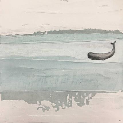 Peinture Effortless Elegance par Roma Gaia | Tableau Figuratif Sable Animaux, Minimaliste