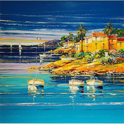 Painting Soirée bleu marine en corse by Corbière Liisa | Painting