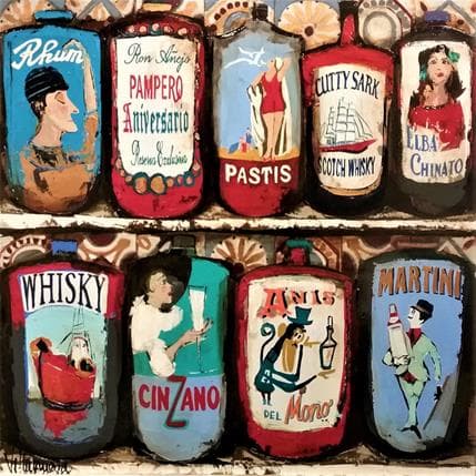 Peinture Bodega par Villanueva Puigdelliura Natalia | Tableau Figuratif Huile Natures mortes