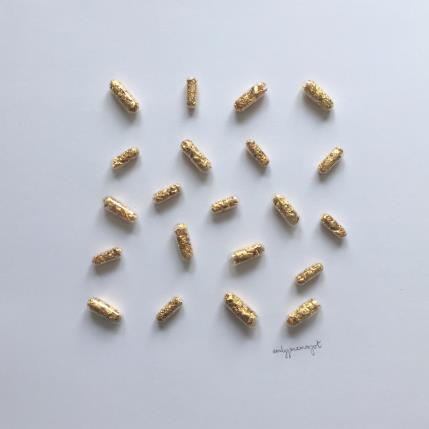 Peinture vrac gold par Marjot Emily Jane  | Tableau Matiérisme Minimaliste