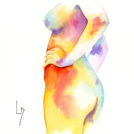 Peinture NF116 par Loussouarn Michèle | Tableau Figuratif Aquarelle Nu