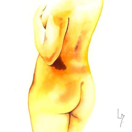 Peinture NF120 par Loussouarn Michèle | Tableau Figuratif Aquarelle Nu