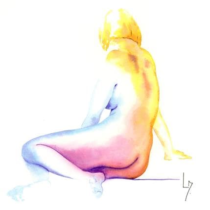 Peinture NF122 par Loussouarn Michèle | Tableau Figuratif Aquarelle Nu