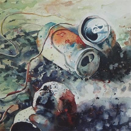 Painting Pas encore recyclées by Abbatucci Violaine | Painting Figurative Watercolor Life style