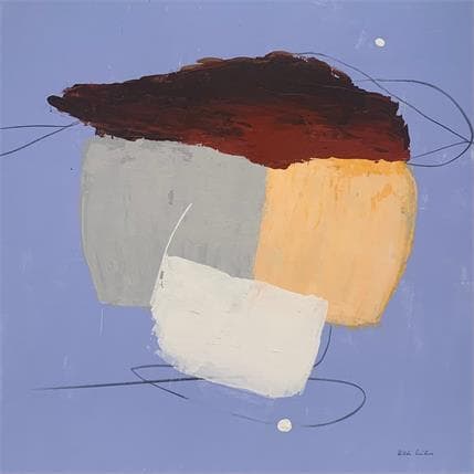 Painting LE23 by Wilms Hilde | Painting Abstract Gluing Minimalist