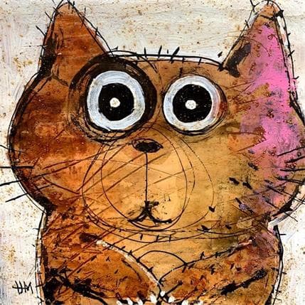 Painting cat by Maury Hervé | Painting Naive art Animals