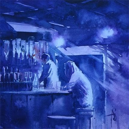 Peinture Il fait des margaritas comme personne par Abbatucci Violaine | Tableau Figuratif Aquarelle scènes de vie