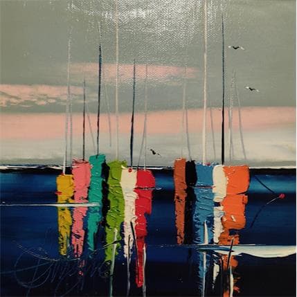 Pintura Ciel Rose por Fonteyne David | Pintura Figurative Acrylic, Oil Landscapes, Marine