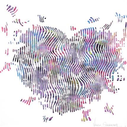 Peinture Love love love par Schroeder Virginie | Tableau Pop-art Acrylique Minimaliste