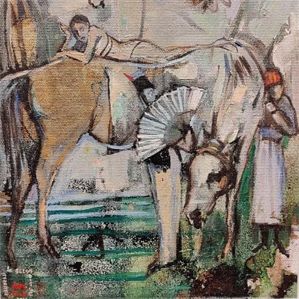 Painting Les éventails by Machi | Painting Figurative Acrylic, Oil Life style