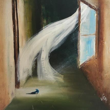 Gemälde Courant d'air von Vinnie | Gemälde Figurativ Öl Alltagsszenen