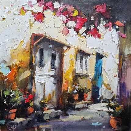 Peinture provence par Joro | Tableau Figuratif Huile Urbain
